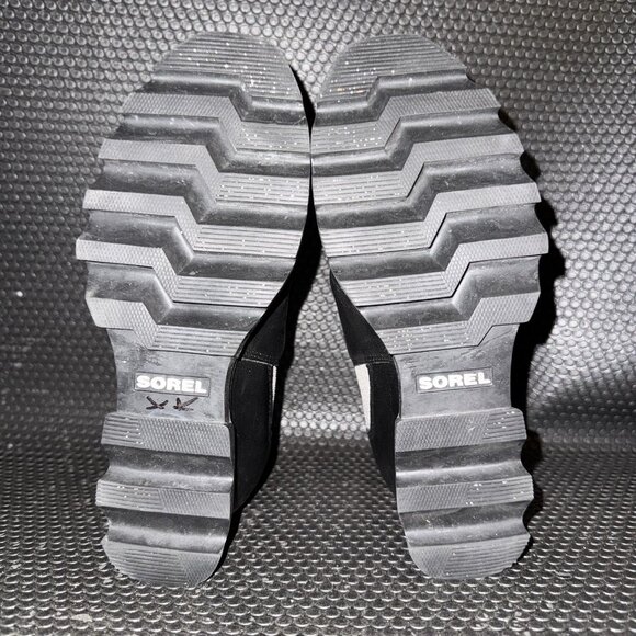 Sorel Joan of Arctic Wedge III Waterproof Black Leather Chelsea Boots Size 6.5 - Picture 7 of 9